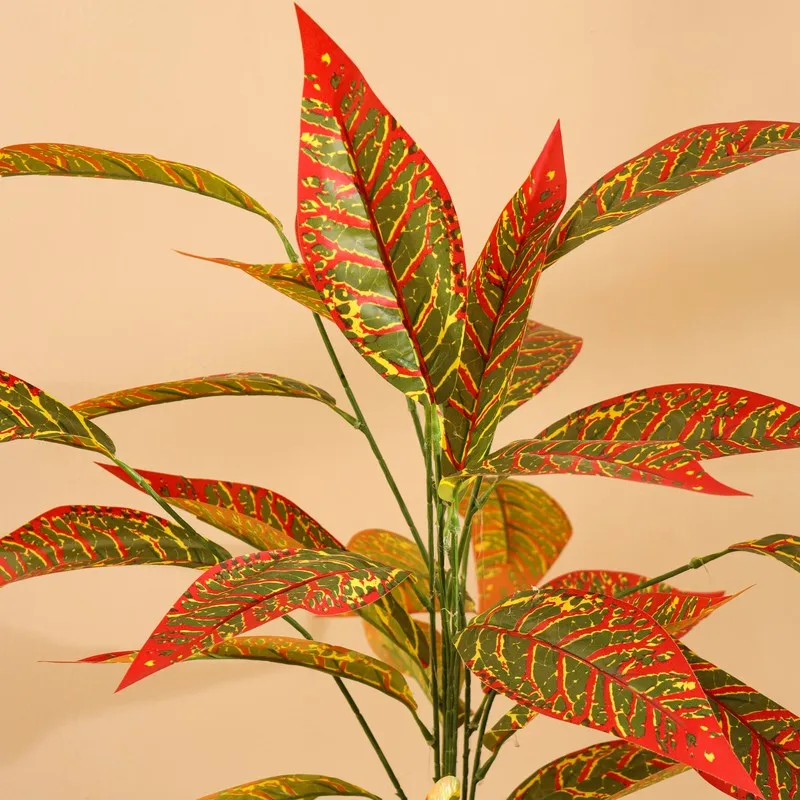 Artificial Decorative Croton Plant With Pot - 2 ft media 6