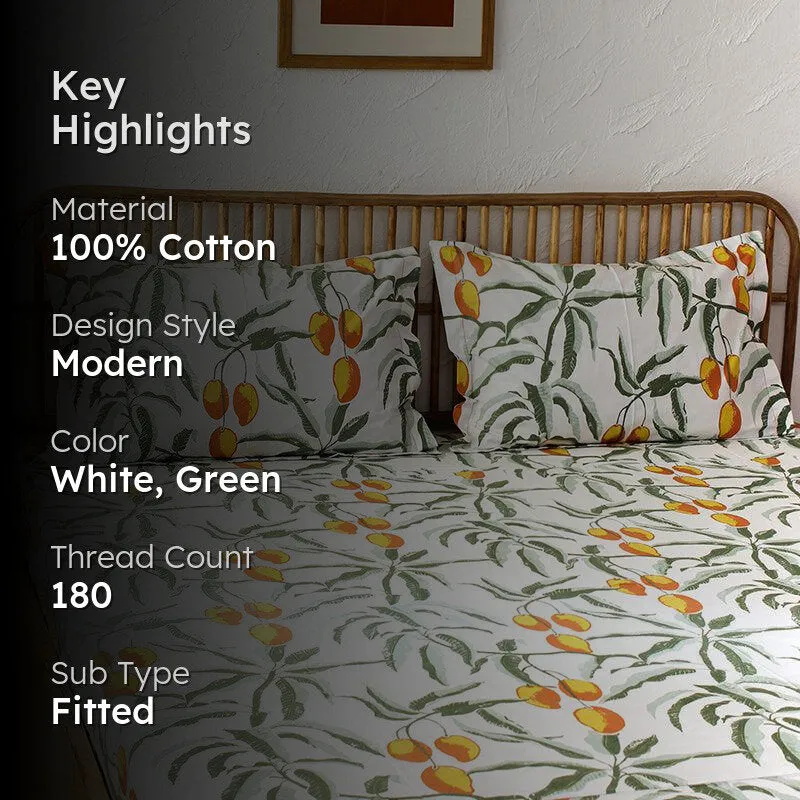 Amra Cotton Bedsheet (Orange) - 180 TC media 2