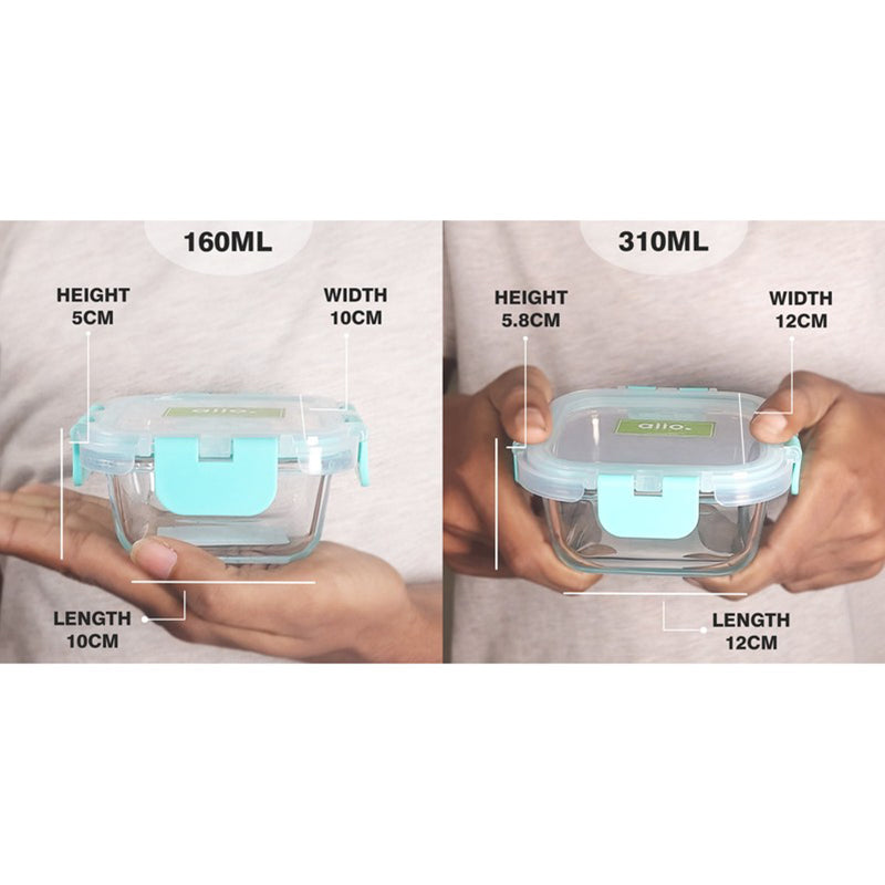 Tifzor Leak Proof Glass Lunch Box with Bag- Set of Three media 9