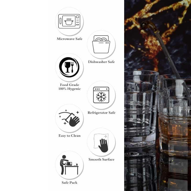 Auster Old Fashioned Glasses (300 ML) - Set Of Six media 5