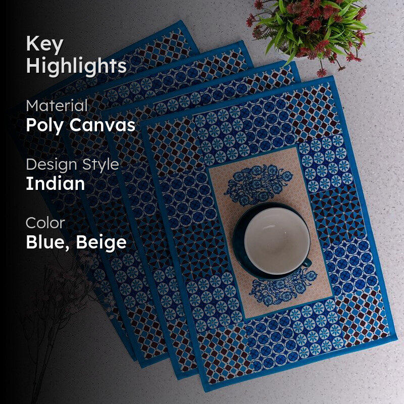 Indigo Imal Placemat - Set Of Four media 2