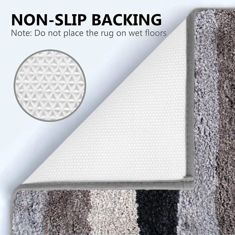 Jericho Luxe Micro Fiber Runner Rug - Grey, Black media 6