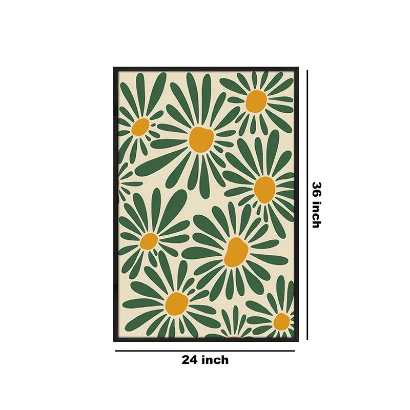 Bellis Maris Floral Wall Painting With Frame media 6