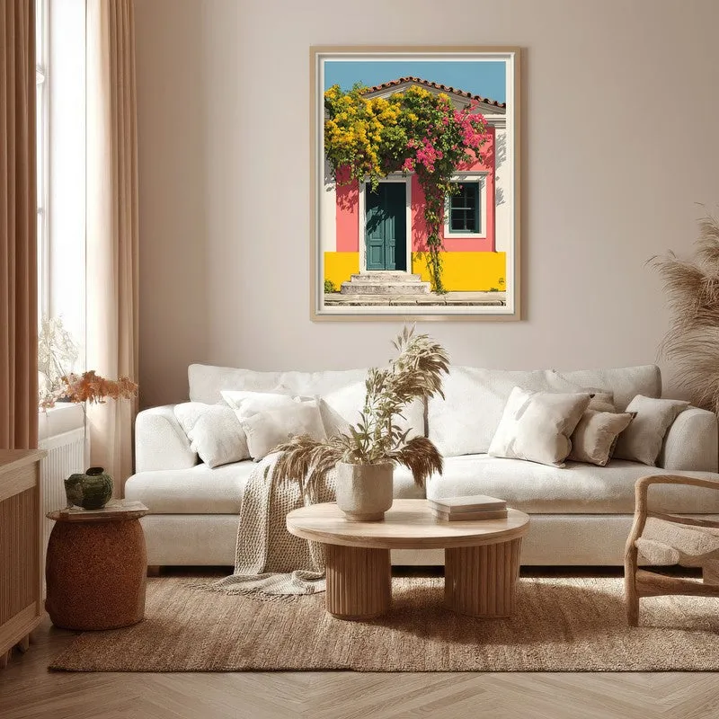 Calira Canvas Wall Painting With Brown Frame media 5