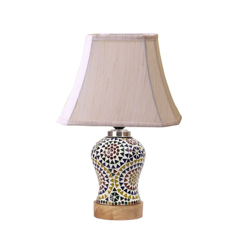Aurenique Square Wooden Table Lamp - Multicolor media 5