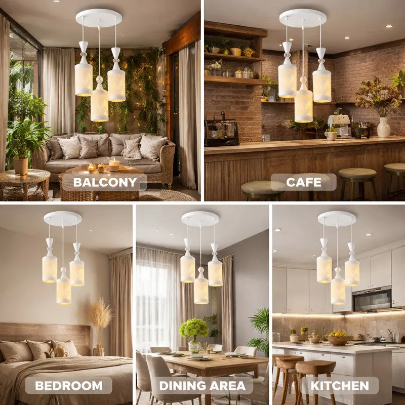 Arctic Glow Metal Cluster Ceiling Lamp media 5