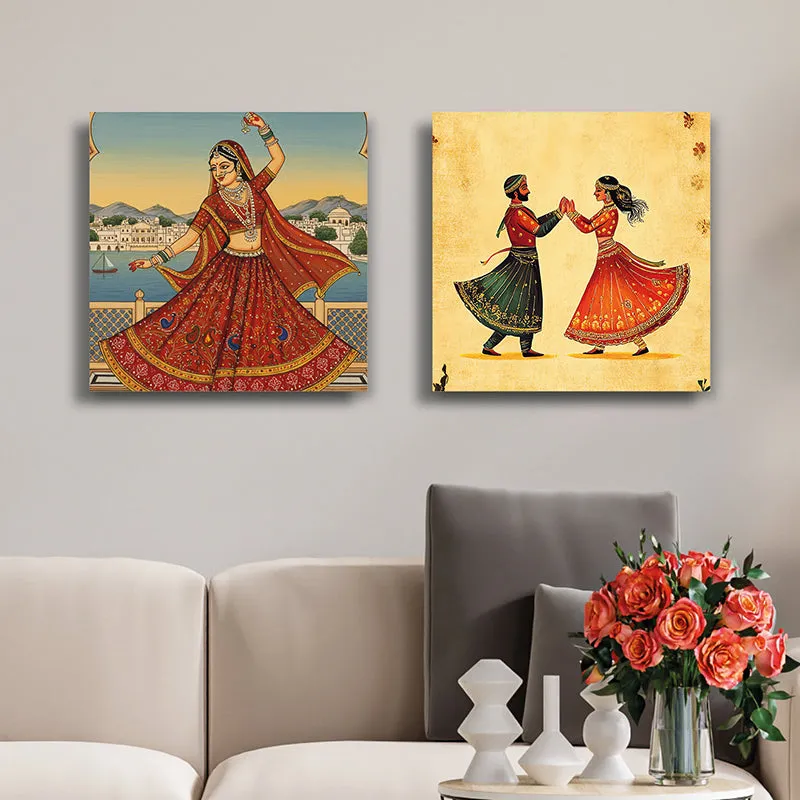 Dance Tribe Canvas Wall Art - Set Of Two media 5