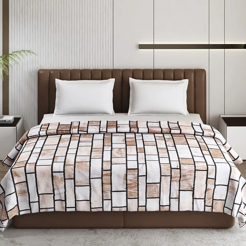 Monte Carlo Strivox Linear Block Polyester Blanket (Brown) - 300 GSM media 4