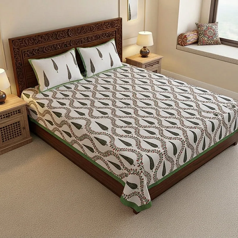 Regalia Cotton Bedsheet (Grey) - 180 TC media 1