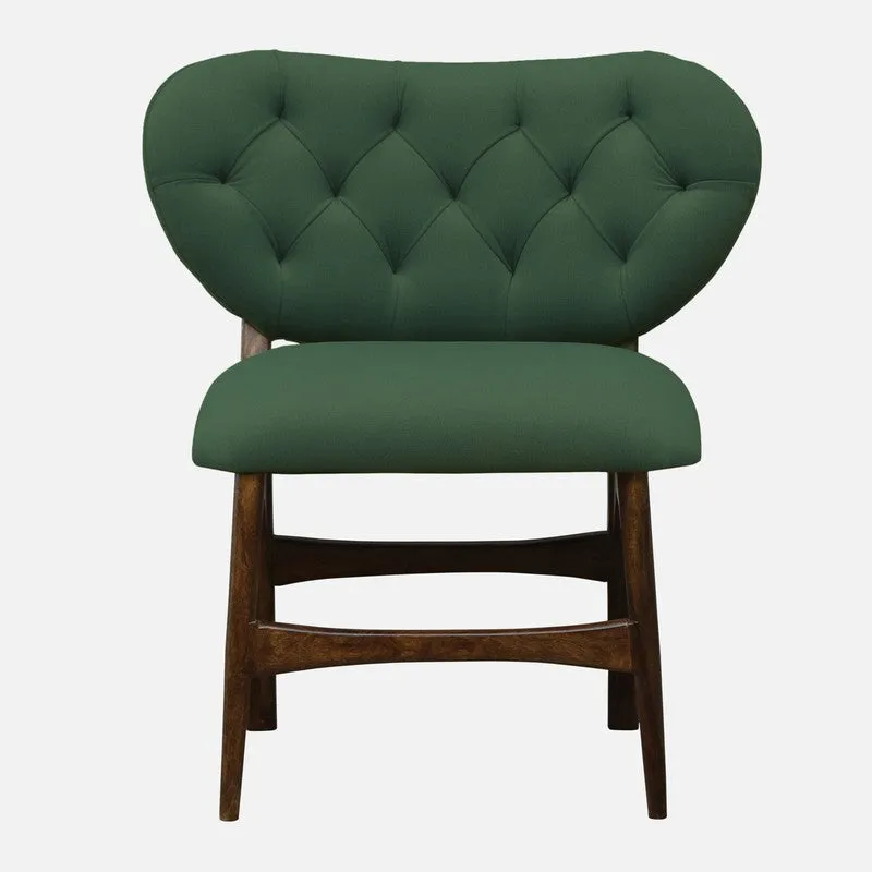 Racknest Rose Wood Accent Chair - Green media 3