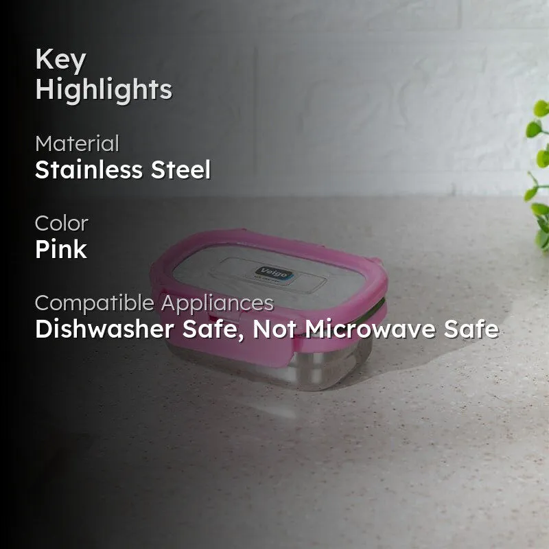 Yum Lock Insulated Lunch Box (Pink) - 150 mL media 2