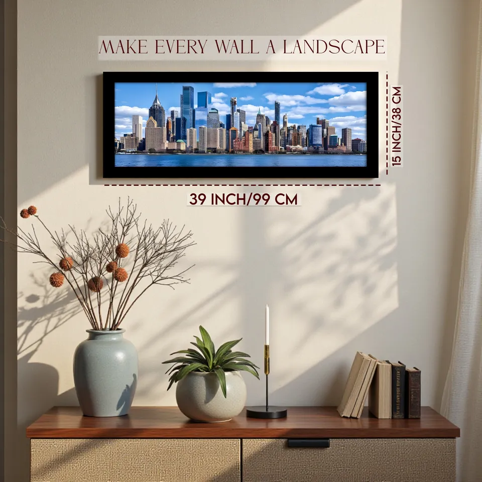 Horizen Modern Urban Landscape Paper Wall Painting media 3