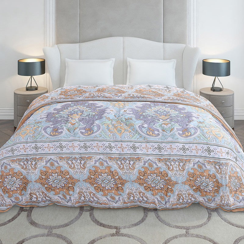 Monte Carlo Prismpath Ethnic Print Polyester Duvet Covers (Brown) - 210 GSM media 4