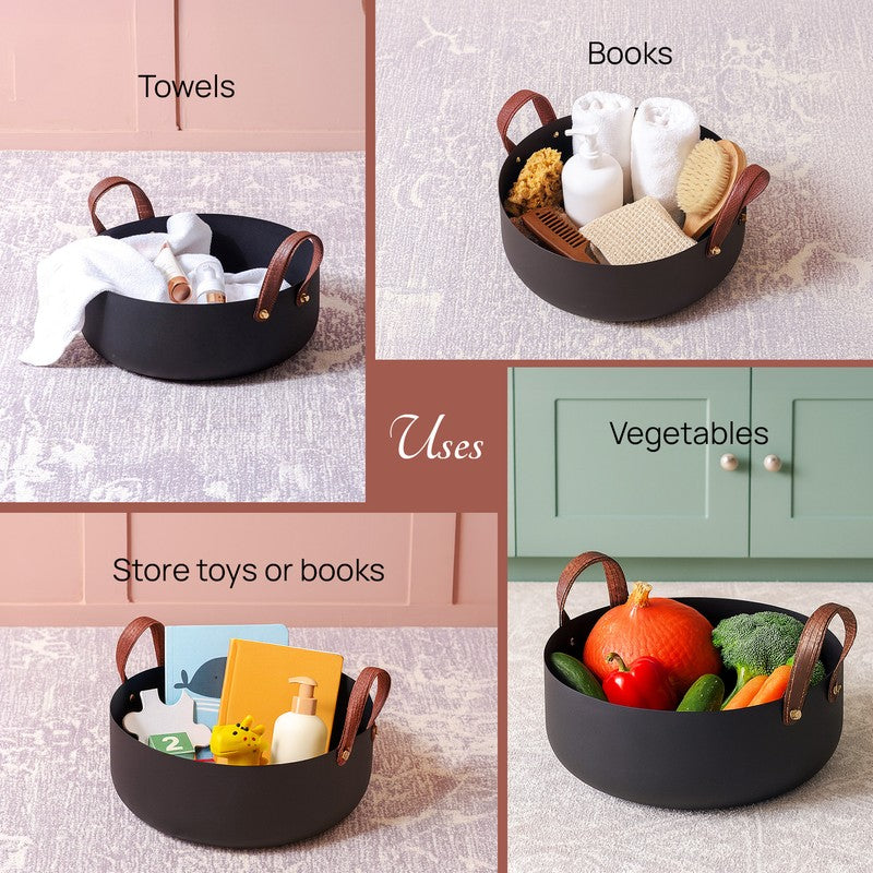Bolgara (Iron, Leather) Basket media 5