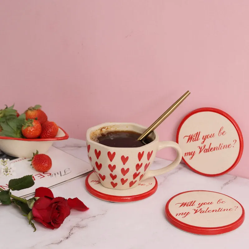 Hearty Text Ceramic Coffee Mug (200 mL) - Two Piece Set media 5