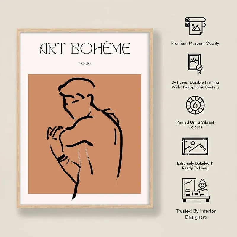 Calm Defense Canvas Wall Painting With Brown Frame media 9