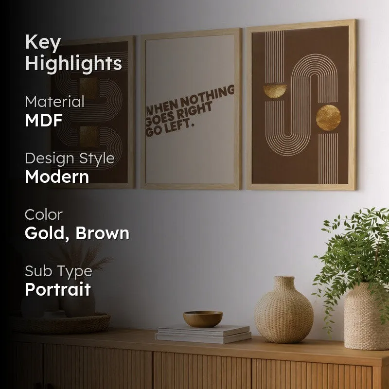 Right Or Left Abstract Wall Art - Set Of Three media 2