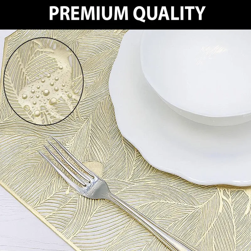 Eldeen Golden Freeform PVC Table Mats - Set Of Four media 6