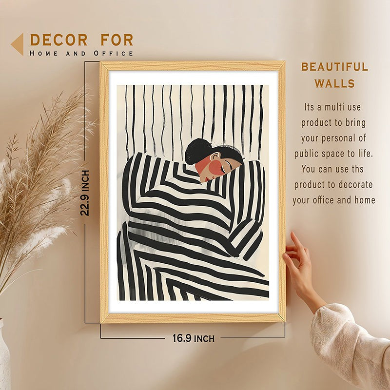 Striped Woman Wall Art media 8
