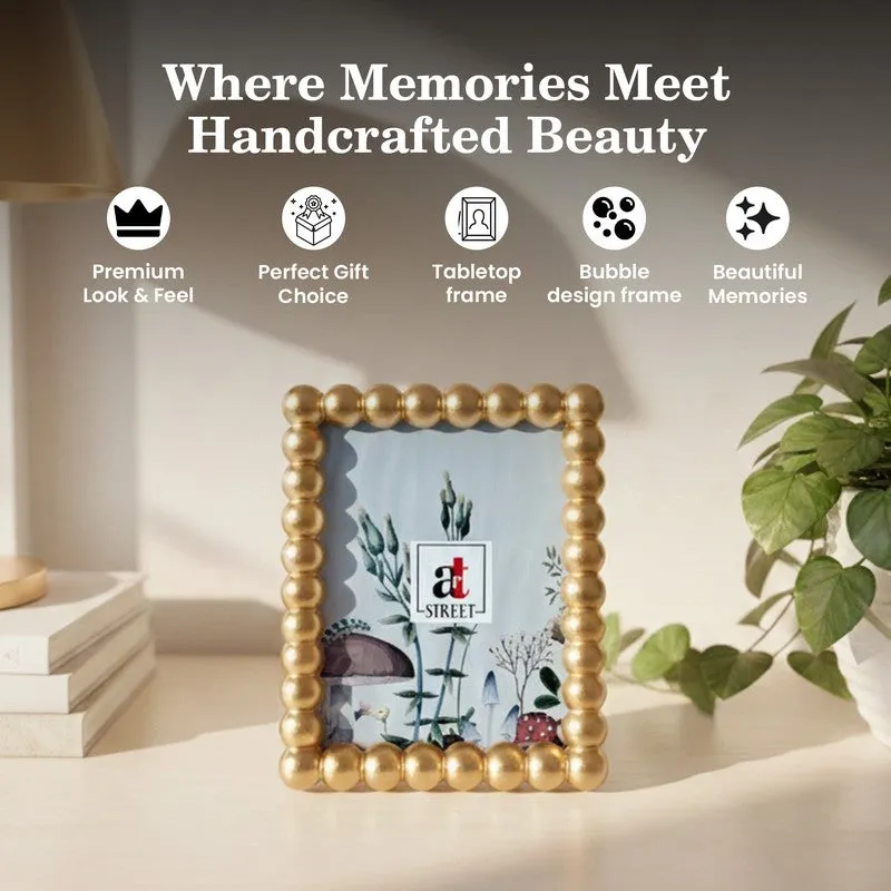 Elegant Gold Beaded MDF Photo Frame - Gold media 7