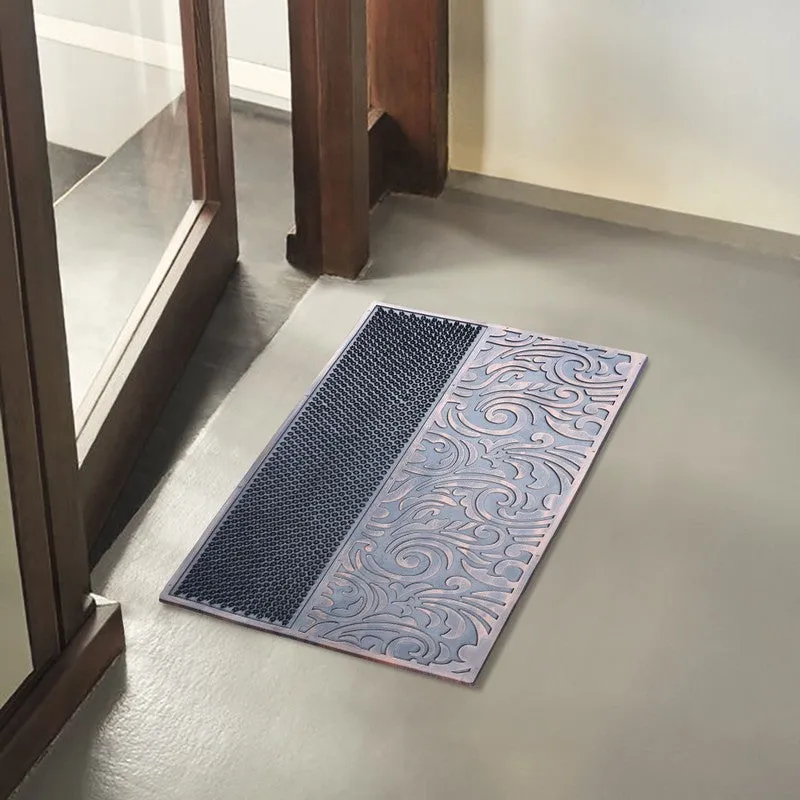 Yaro Abstract Rubber Door Mats - Blue media 1