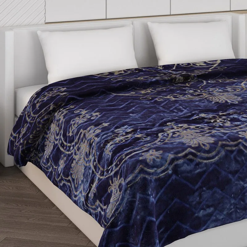 Monte Carlo Autumn Embrace Blanket (Blue) - 950 GSM media 4