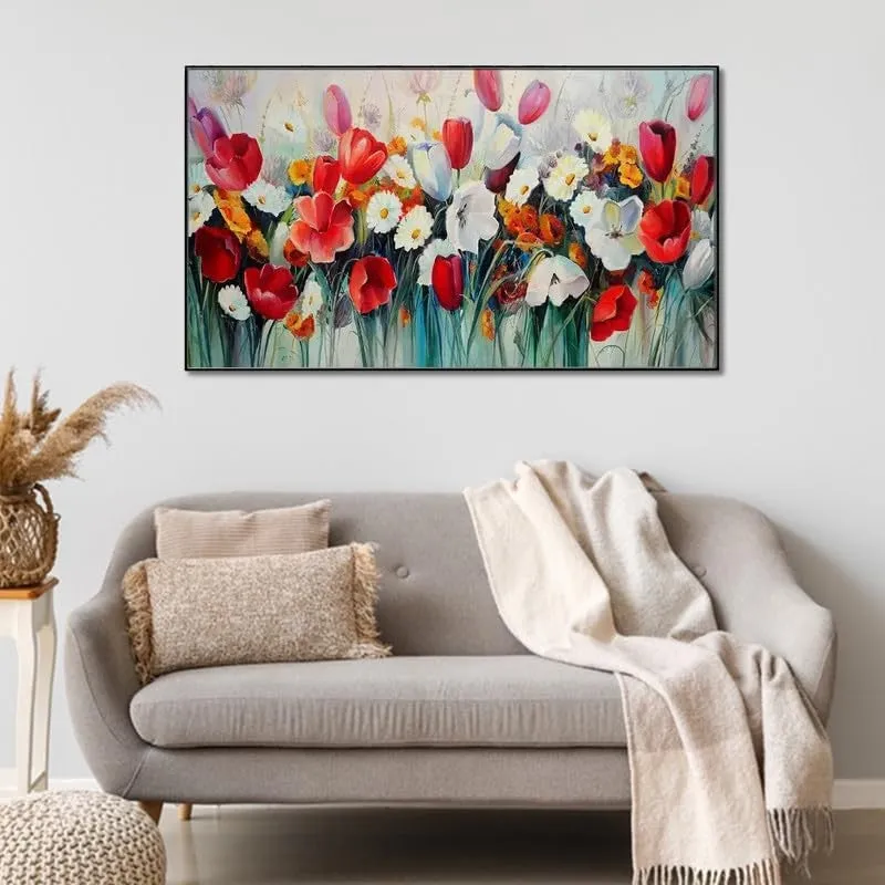 Whispers of Blush Canvas Wall Painting With Frame media 3