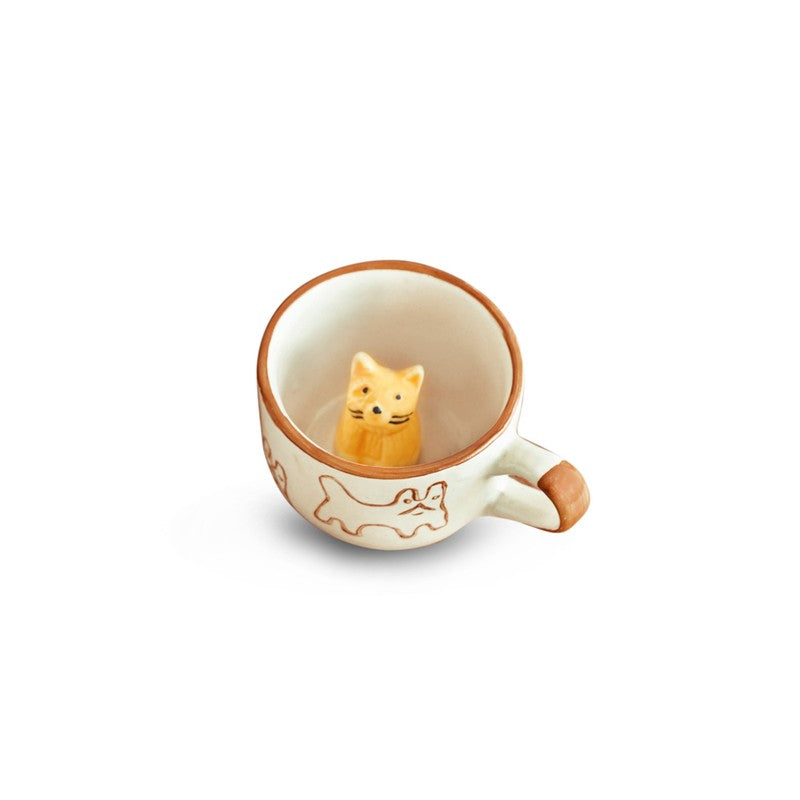 Cute Ceramic Tea Cup (240 mL Each) - Set Of Two media 4