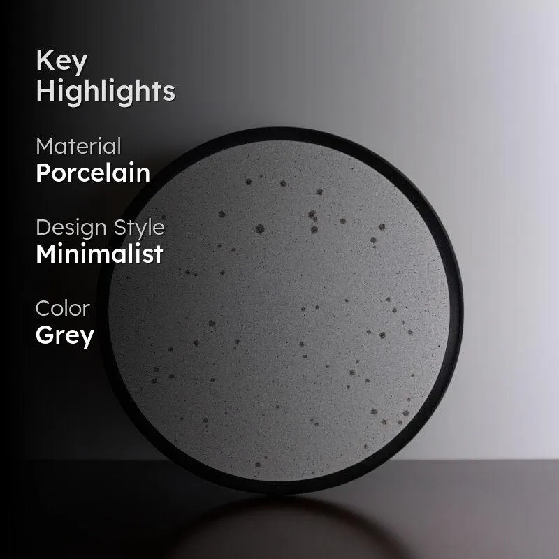Raw Grey Porcelain Plate media 2