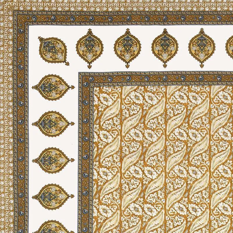 Mridula Ethnic Printed Cotton Bedsheet (Yellow) - 140 TC media 4