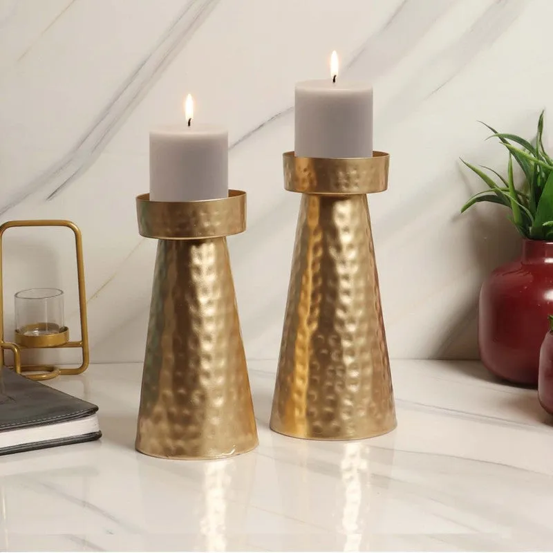 Luxe Radiance Candle Holder - Set Of Two media 1