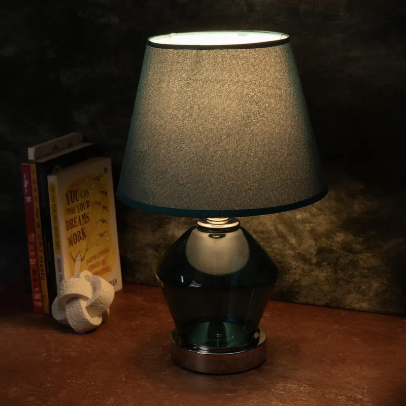 AarviDecor Brixton Designer Metal Table Lamp - Blue media 1