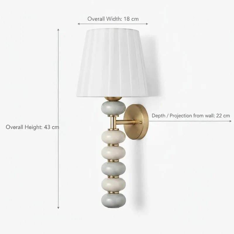 Linen Grace Ceramic Wall Lamp media 8