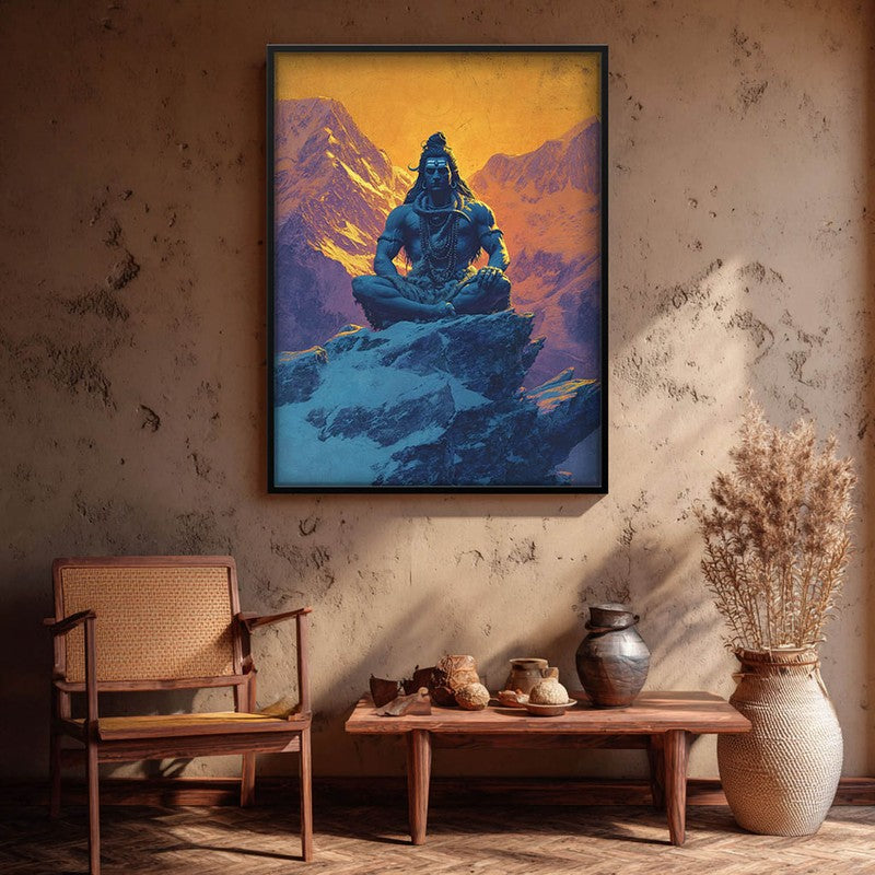 Lord Shiva Meditating II Archival Paper Wall Art