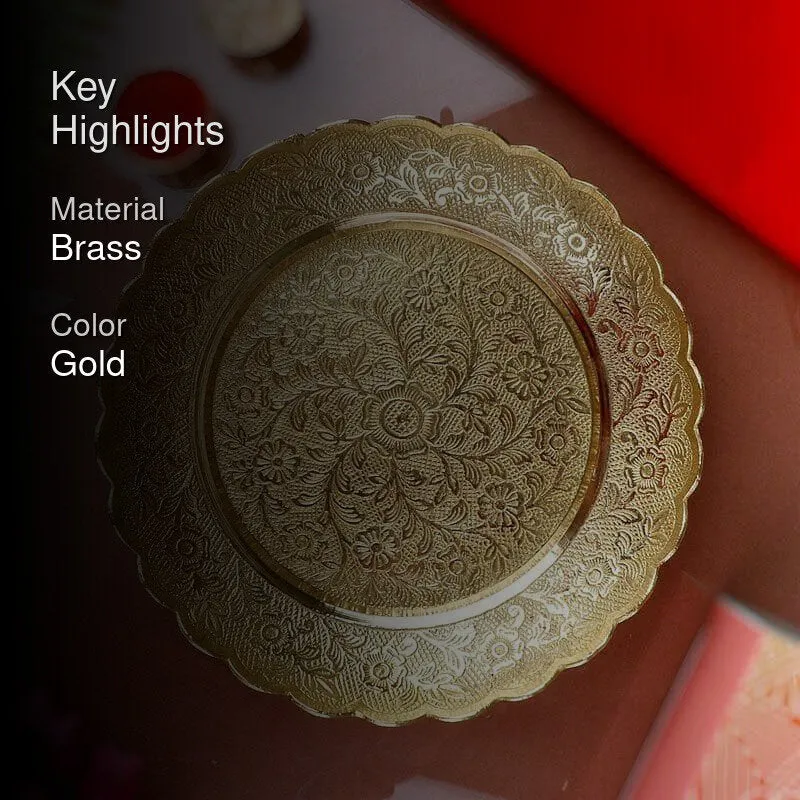 Nakashi Brass Pooja Thali media 2
