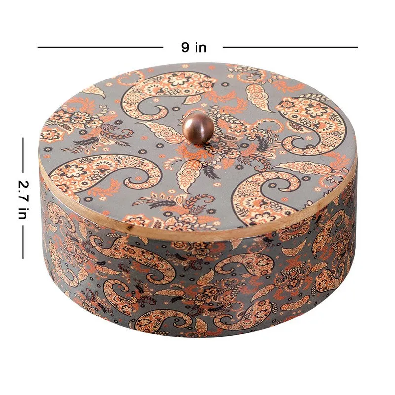 Naturix Teak Wood Round Masala Box - Three Piece Set media 7