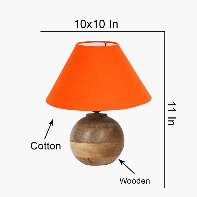 Cotin II Orb Cotton Table Lamp - Orange,Brown media 7