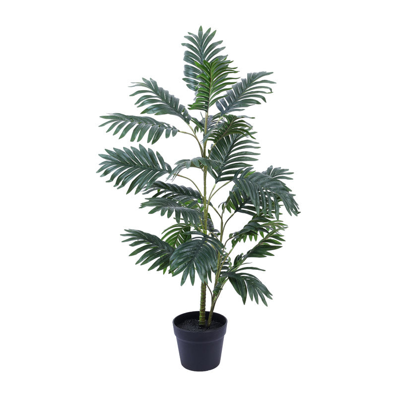 Artificial Palm Plant With Black Plastic Pot - 3 Feet media 6