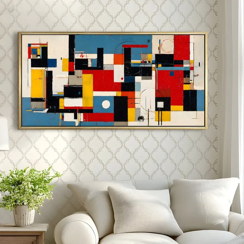 Gridlock Canvas Wall Painting With Frame media 4