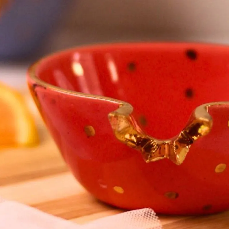 Odetta Ceramic Snack Bowl (Red) - 200 mL media 5