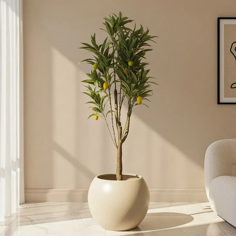 Realistic Mango Fruit Artificial Plant With Black Plastic Pot media 1