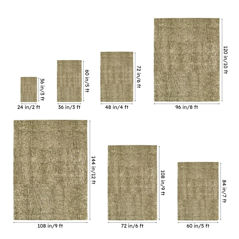 Handloom Hand Tufted Harmony Wool Rug - Green & Brown media 14