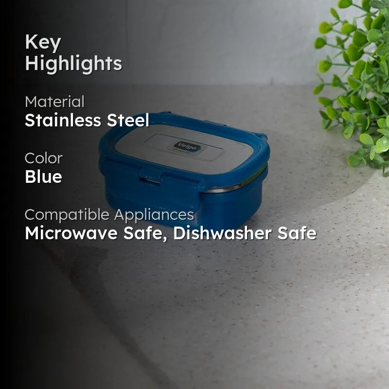 Arenda Microwave Safe Lunch Box (Dark Blue) - 150 mL media 2