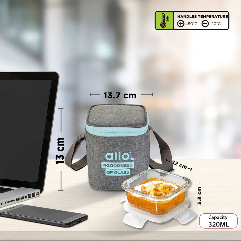 Tifro Leak Proof Glass Lunch Box (320 mL Each) - Set Of Two media 6