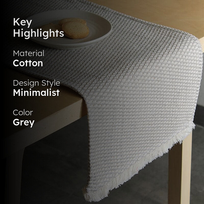 Akasam Cotton Table Runner - Grey image 2