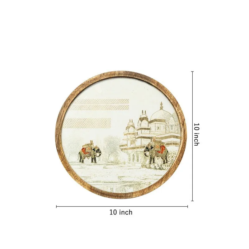 TimberBloom Mughal MDF Platter - White media 6