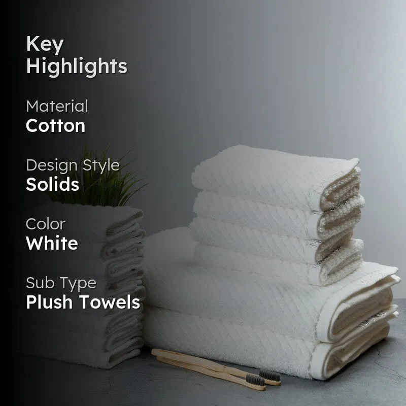 Nautica Riviera Soft Cotton Towel Set (White) - Fourteen Piece Set media 2