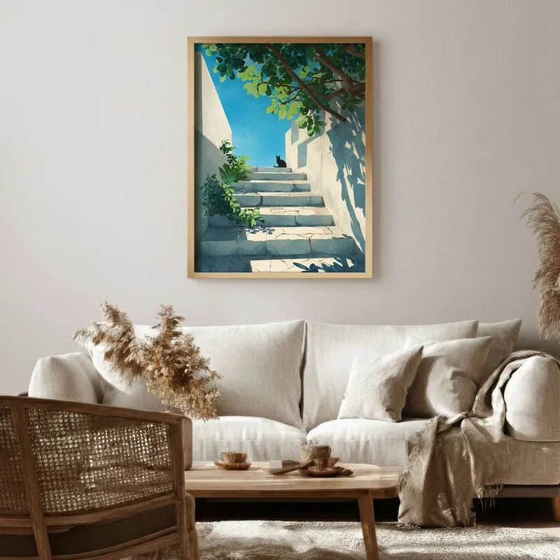 Sereno Canvas Wall Painting With Brown Frame media 6
