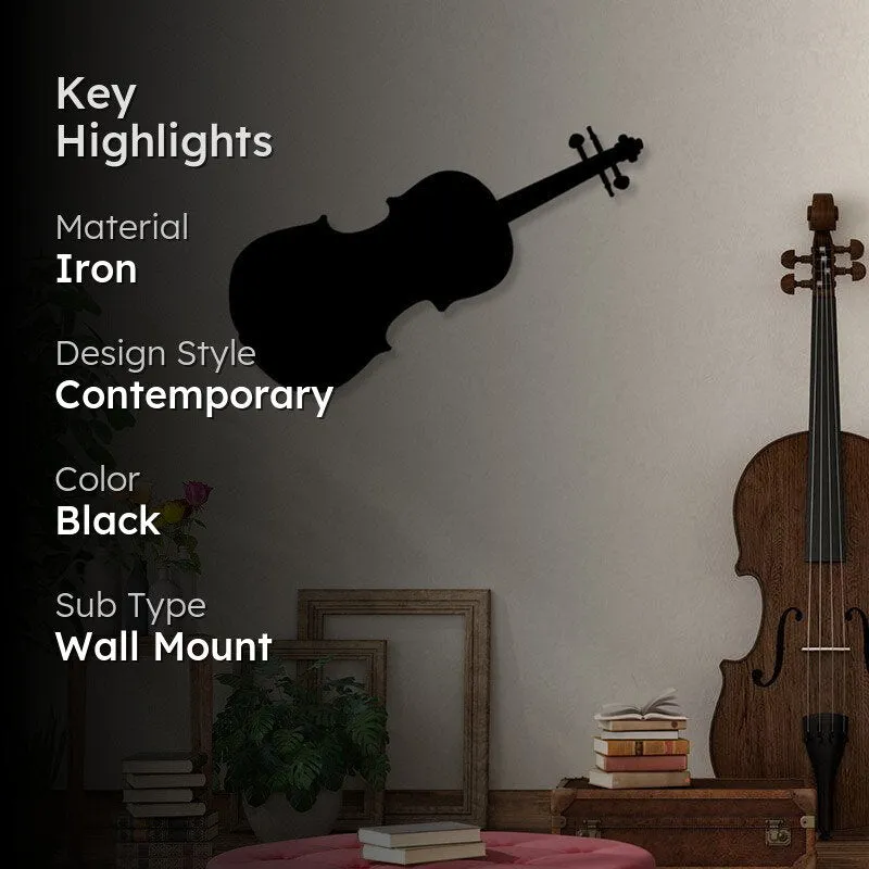 Violin Black Iron Wall Accent media 2