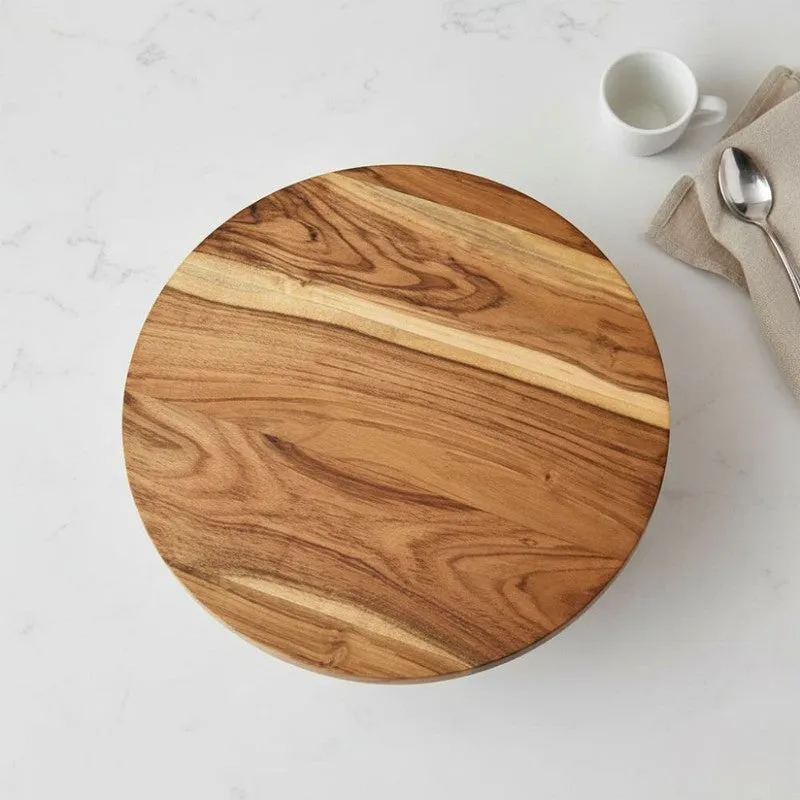 Oaklift Round Wooden Cake Stand media 4
